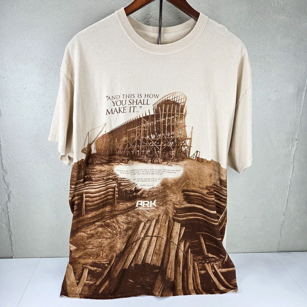Kerusso Ark Encounter Genesis Six Fourteen Noahs Ark Graphic Tee Sz XL